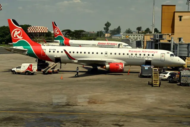 Two Kenya Airways planes