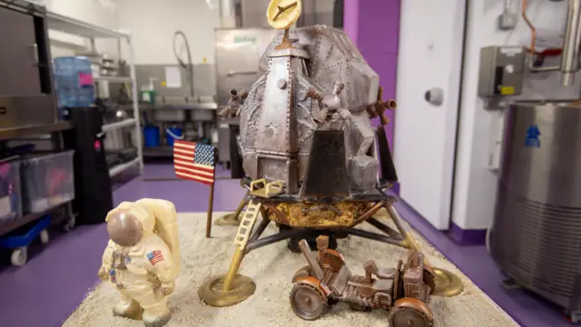 Chocolate recreation of the Apollo 11 moon landing