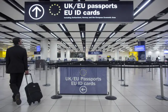 Immigration at a UK airport