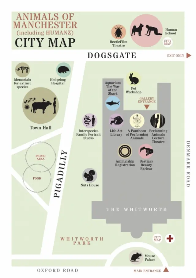 Animals Of Manchester map