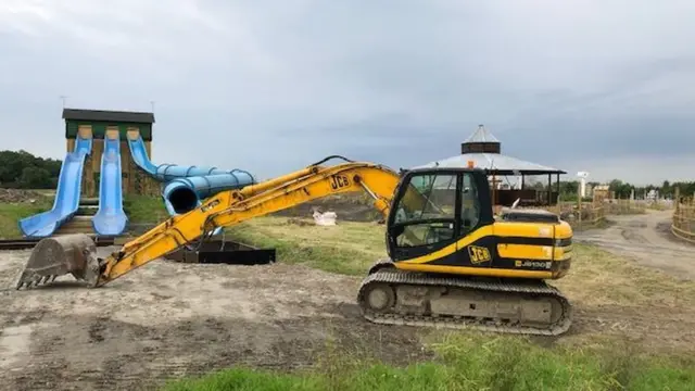 A digger at the site