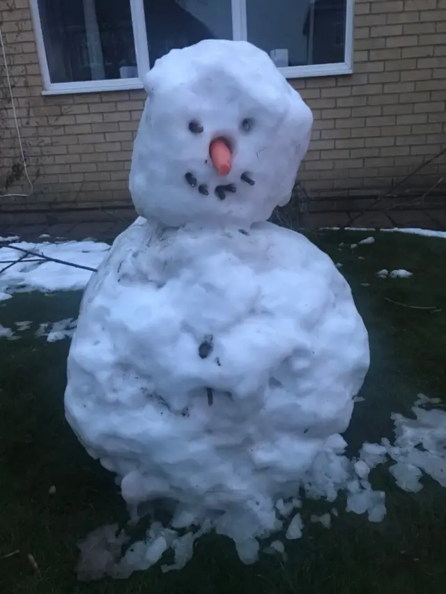 A snowman