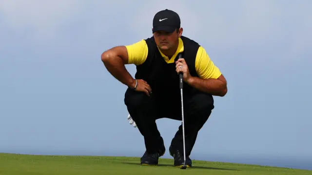 Patrick Reed on the green