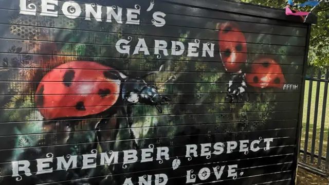 A sign saying Leonne's garden