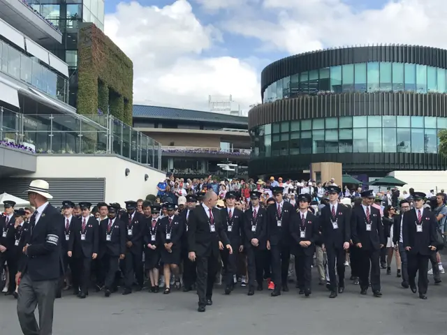 Fans enter Wimbledon