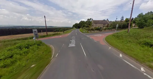 Woolley Edge Lane crossroads