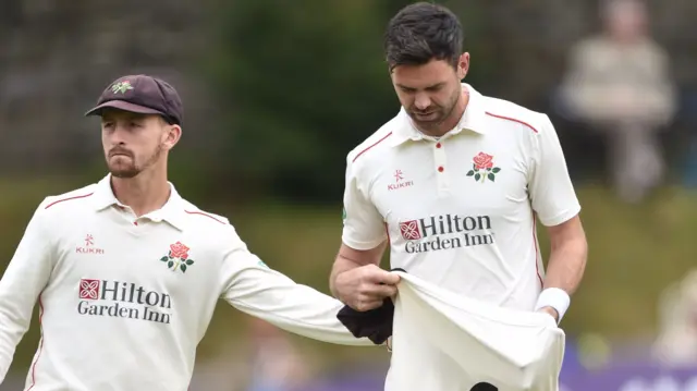 Jimmy Anderson has bowled 141.2 overs for Lancashire in the County Championship this season, taking 28 wickets at 8.64