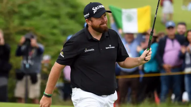 Shane Lowry salutes his growing army of supporters