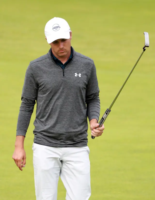 Jordan Spieth on the 18th hole
