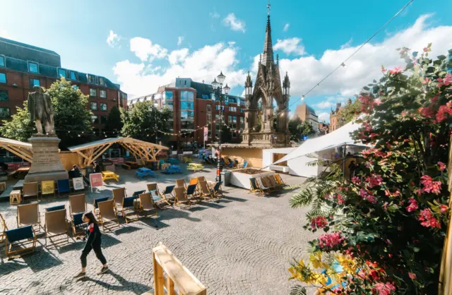 Festival Square in the sunshine