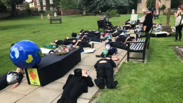 Protest at Southwell Minster