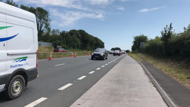 A38 gas leak near Plymouth