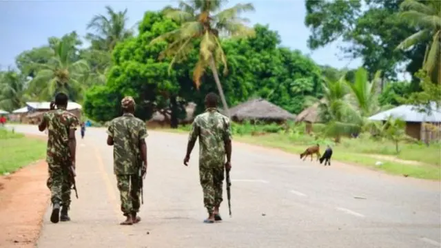 Soldiers on a road