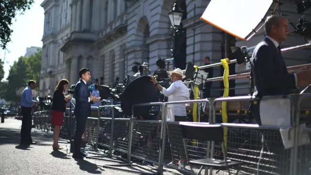 Media outside Downing Street