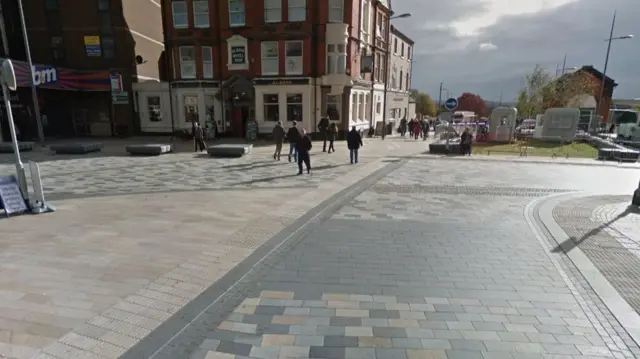 Shared space scheme in Hanley, Stoke-on-Trent