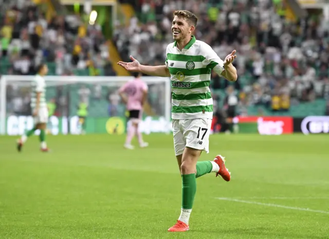 Ryan Christie is all smiles after knocking in a fantastic second goal