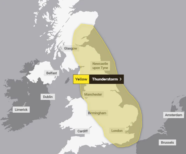 Weather warning map