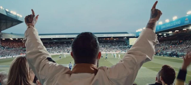 A football supporter at Leeds