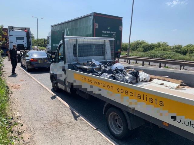 Lorry pulled over