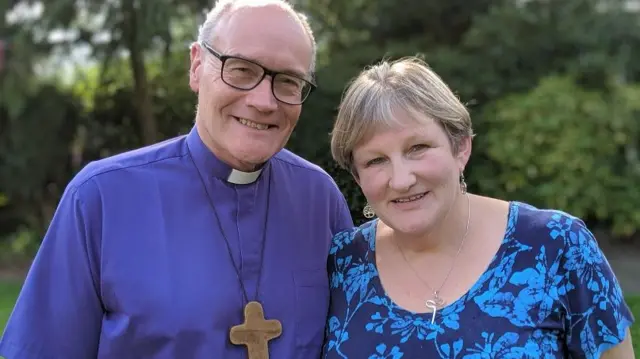 The Bishop of Stafford, the Right Reverend Geoff Annas, with his wife