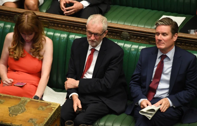 Jeremy Corbyn, Angela Raynor and Kier Starmer