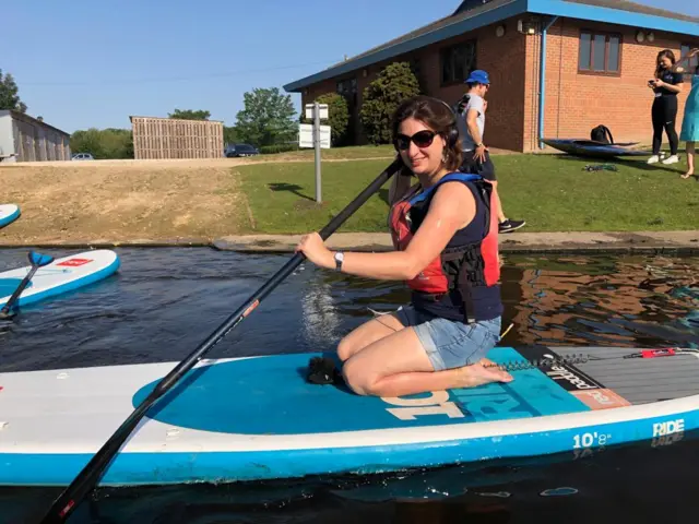 paddleboarding