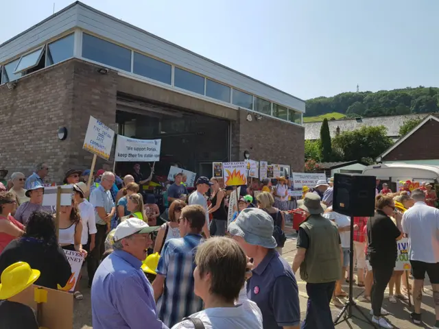 Protesters in Porlock