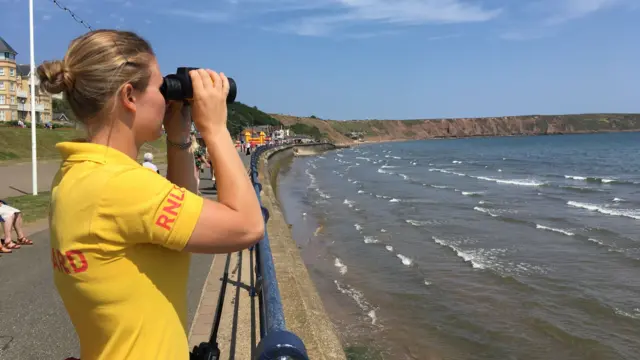 An RNLI lifeguard