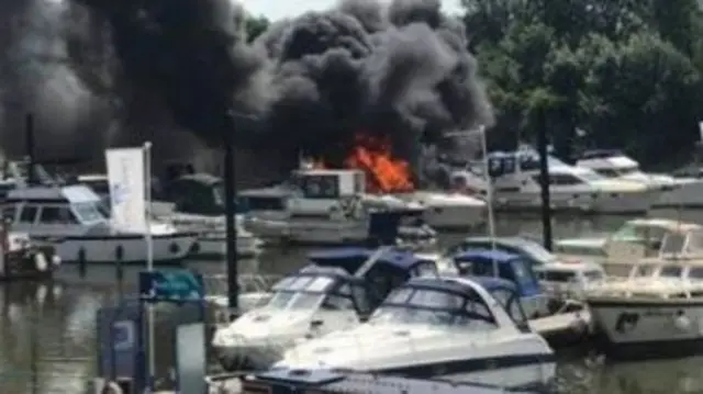 Marina fire