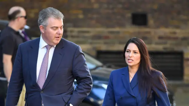 Brandon LLewis and Priti Patel