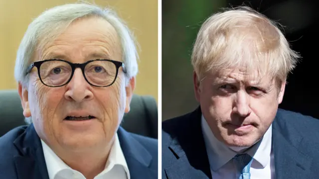 Jean-Claude Jucnker and Boris Johnson