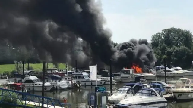 Marina fire