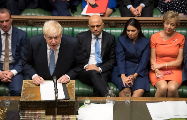 Boris Johnson, Dominic Raab, Pritti Patel and Sajid Javid