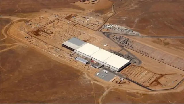 Gigafactory in Nevada desert