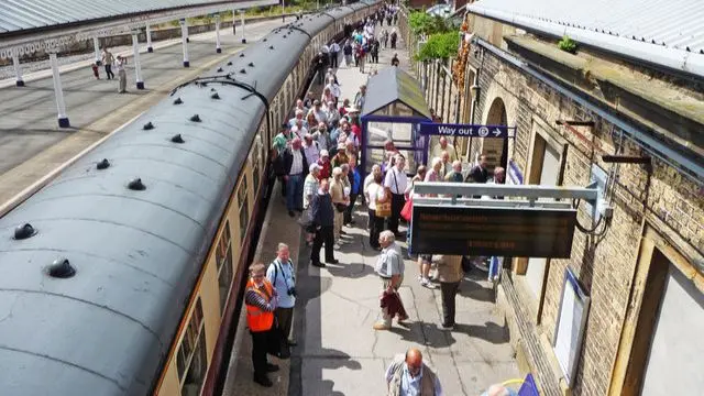 A train in the station