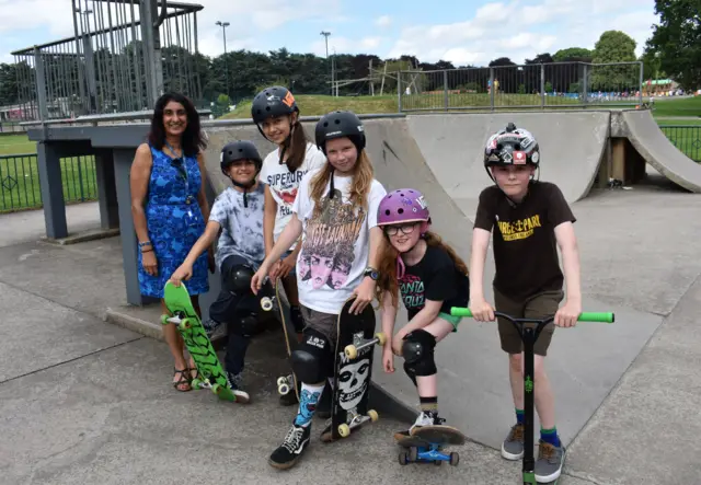 Children at Skate park