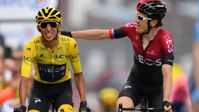 Egan Bernal and Geraint Thomas