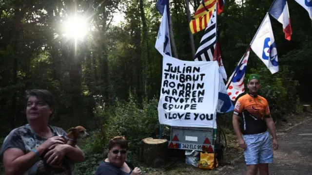 Fans at the Tour de France