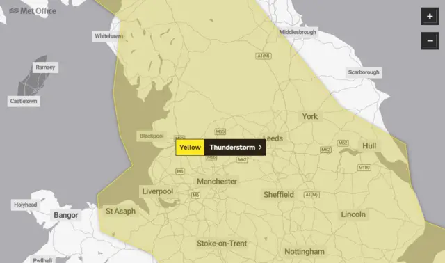 Wednesday's weather warning