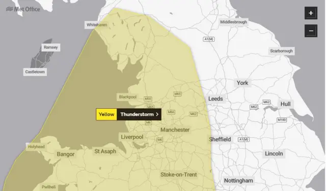 Tuesday's weather warning