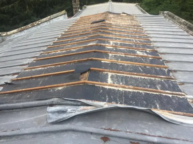 St Andrew’s Church roof, in Radbourne, Derbyshire