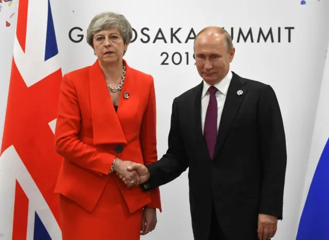 Theresa May and President Putin