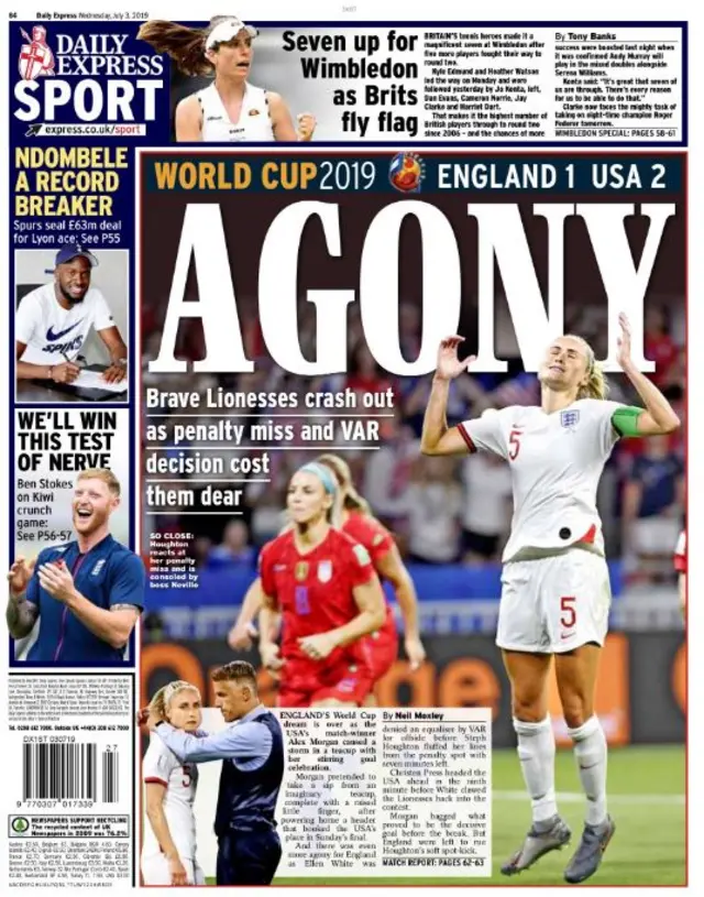 Daily Express back page