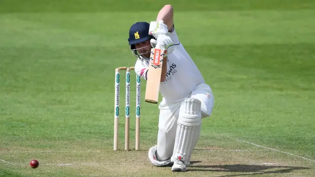 Dom Sibley batting for Warwickshire this season