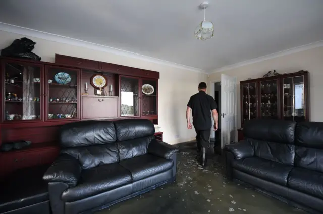 Flooded home, Wainfleet