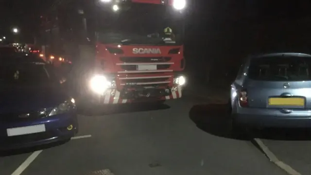 A stuck fire engine