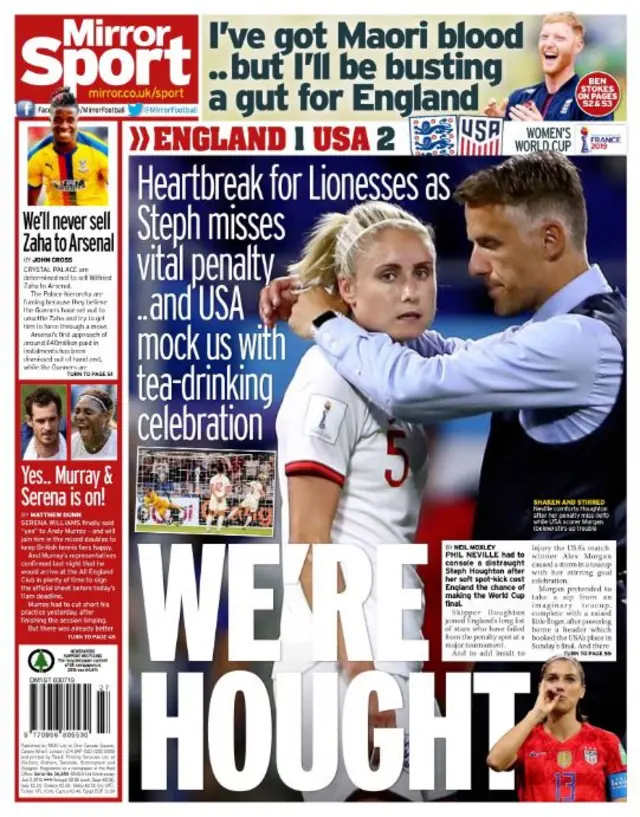 Daily Mirror back page