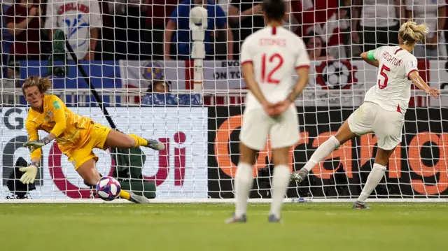 Steph Houghton has her penalty saved