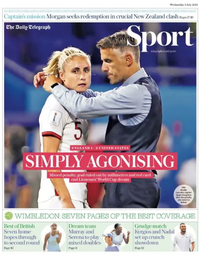 Telegraph sport page