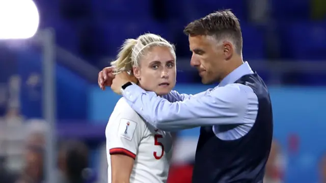 Phil Neville and Steph Houghton